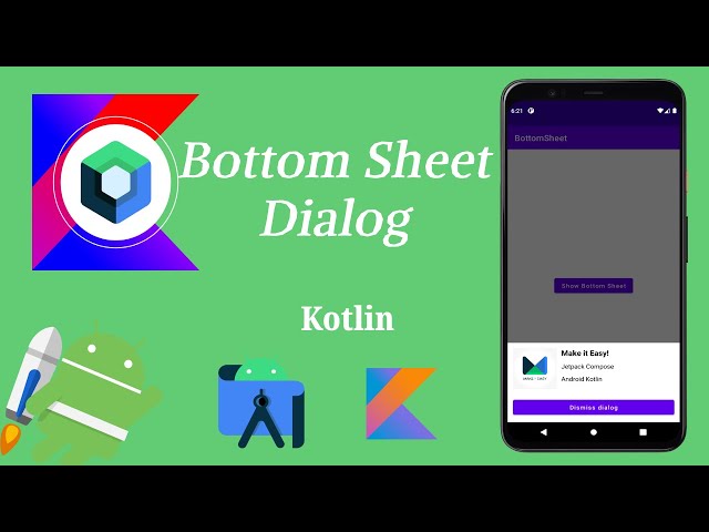 How to Implement Bottom Sheet using Kotlin | Android | Kotlin | Make it Easy