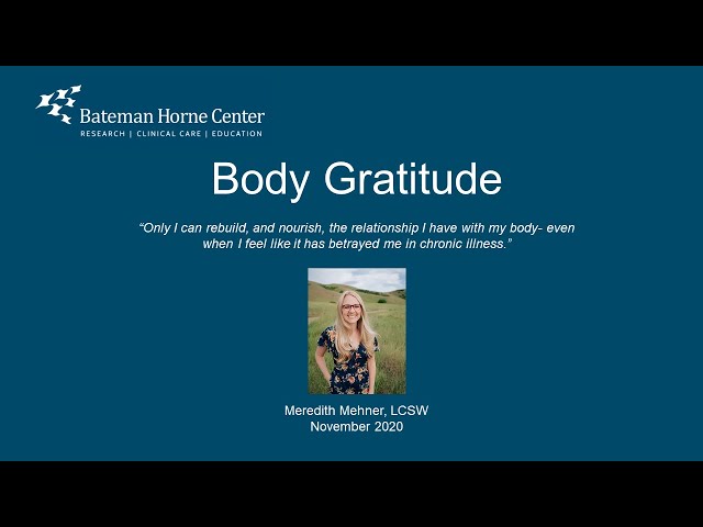 Practicing Body Gratitude with Chronic Illness
