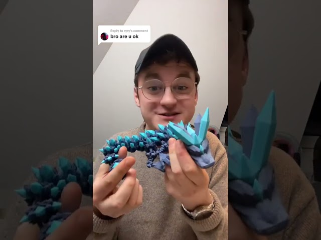 CRAZY 3D PRINTED BLUE ICE DRAGON