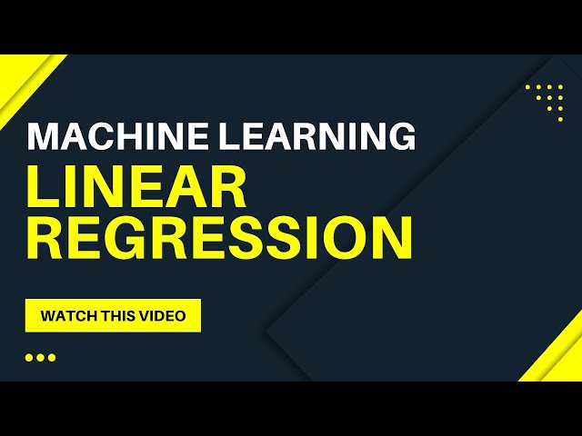 Machine Learning part 1: Linear Regression