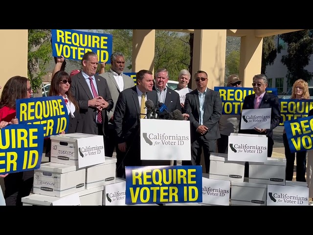 Official Signature Turn-In for California Voter ID Initiative