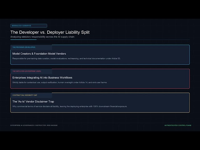 Algorithmic System Inventories & The Developer-Deployer Liability Split