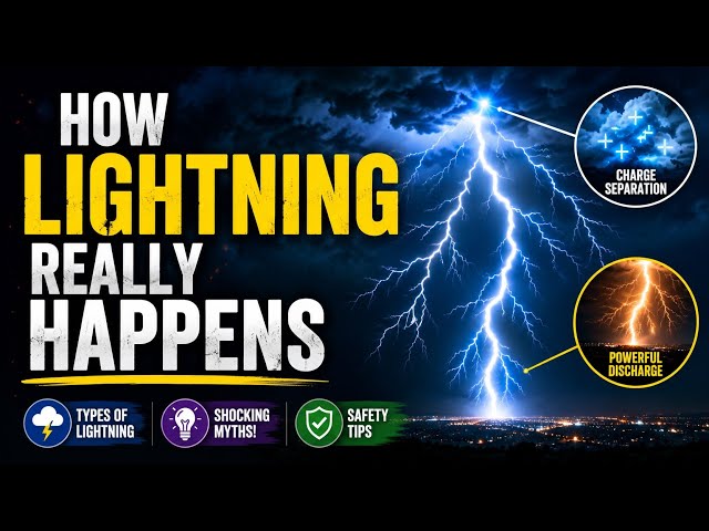 "How Lightning Really Happens 🌩 | Types, Myths & Shocking Facts Explained!" #viral #trending #earth 
