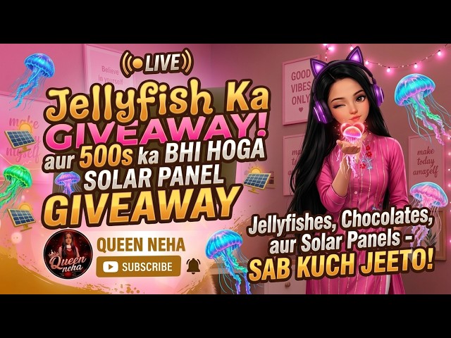 🔴 LIVE: JELLYFISH & SOLAR PANEL MEGA GIVEAWAY! 🪼⚡ Aao Aur Jeeto Sab Kuch!