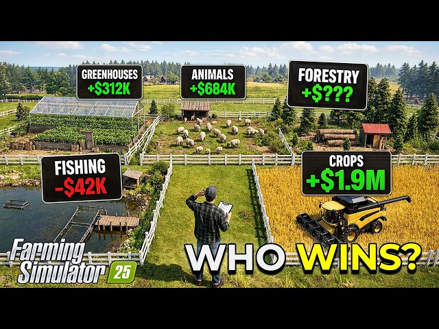 I Gave Every Business $100,000... The Results Shocked Me! | Farming Simulator 25