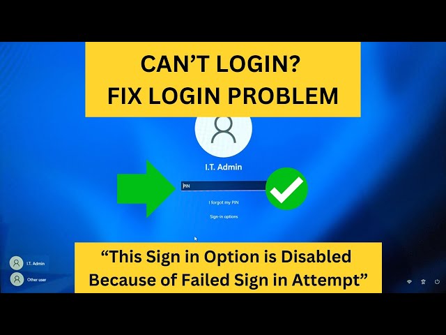 [SOLVED] How to Fix windows 11 login Problems