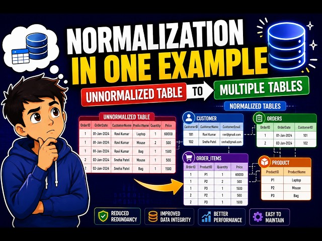 DBMS Normalization Made Easy  Unnormalized Table to 3NF