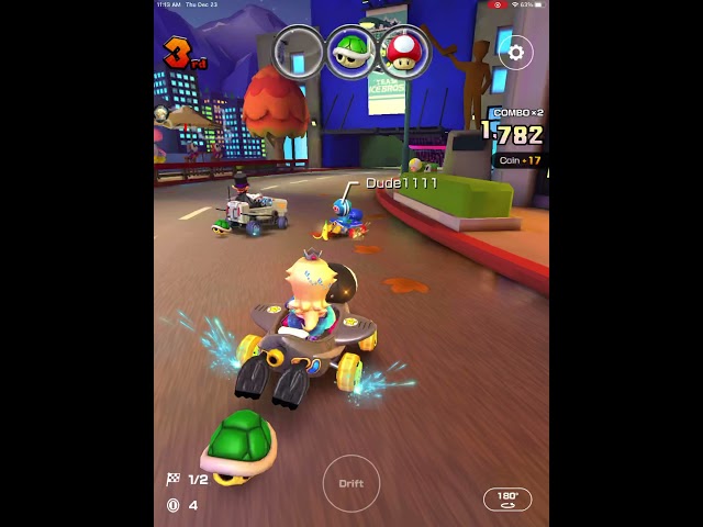 Double green shell snipe mario kart tour #shorts