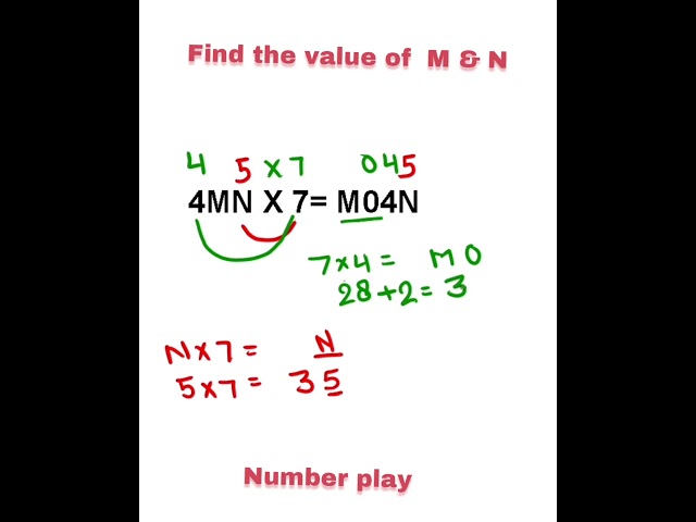 number play | class 8 number play | Cryptarithm for class 8 | maths puzzle | find the value #maths