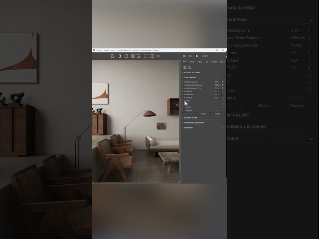 Tone mapping in Corona Render #archviz