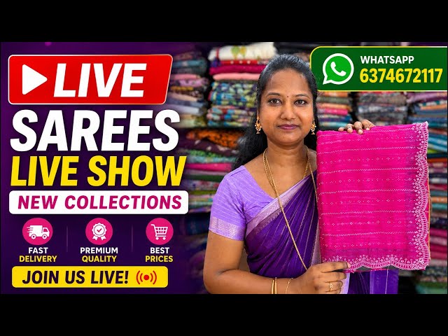 🔴 LIVE Saree Sale | New Collections at Unbelievable Prices!