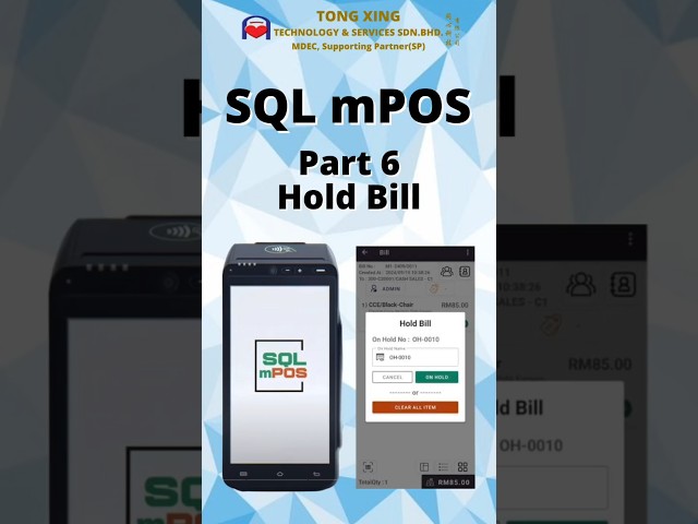 SQL mPOS (Part 6 Hold Bill)