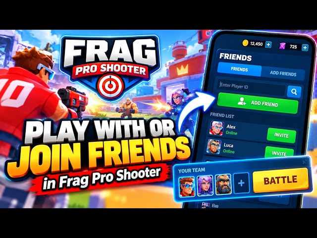 Play With or Join Friends in Frag Pro Shooter