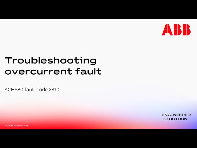Troubleshooting overcurrent fault