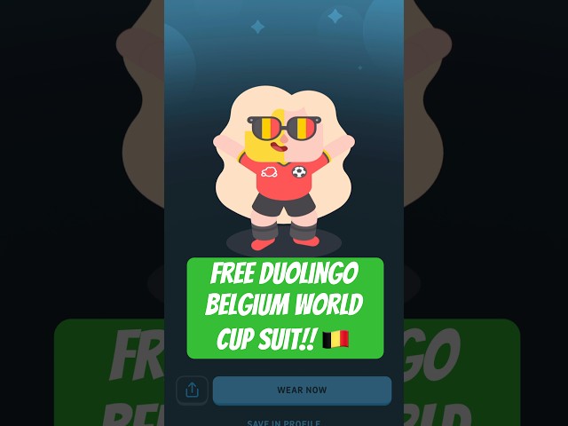 how I got the Duolingo Belgium suit FREE #duolingo 🇧🇪