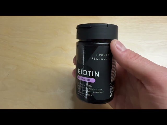 Sports Research Biotin Softgels Vegan Biotin For Hair, Skin & Nails