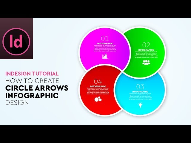 Create Circle Arrows Infographic Design in Adobe InDesign