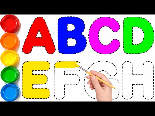 ABC Alphabet  for Kids 🔤 | Learn A to J with Colors | ABCD Tracing 