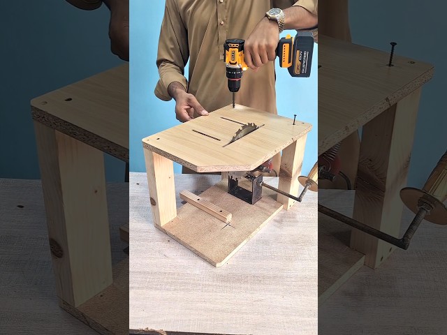 I have built a double-action wood cutter using an angle grinder.