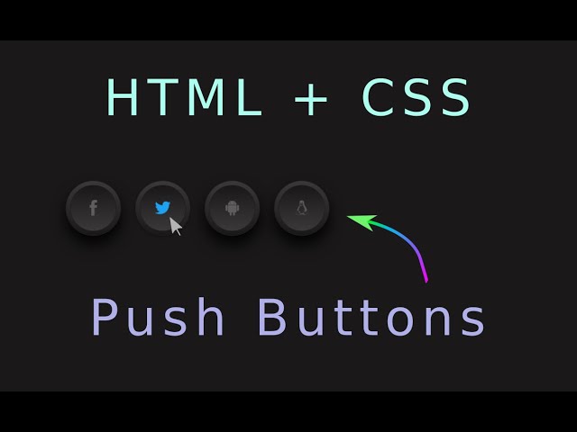 HTML CSS - Create a push hover effect on custom buttons