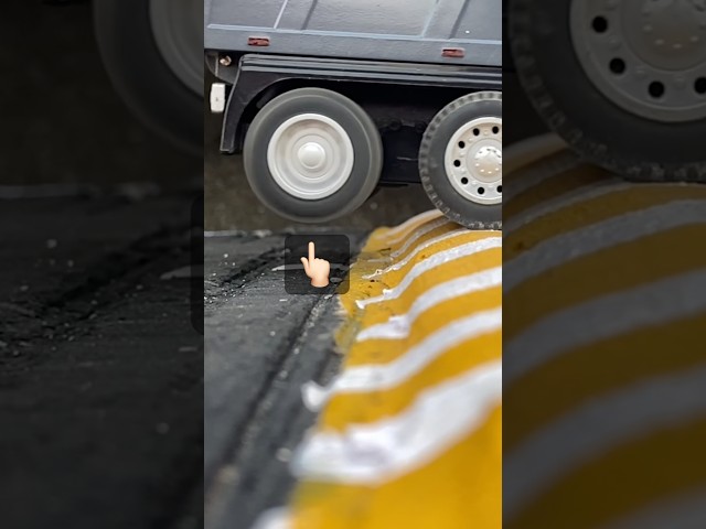 Diecast toy TATA Tripper truck vs  speed breaker #asmr #satisfying #shorts