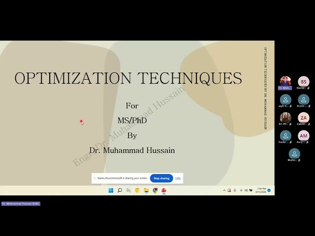 Optimization Techniques 1C