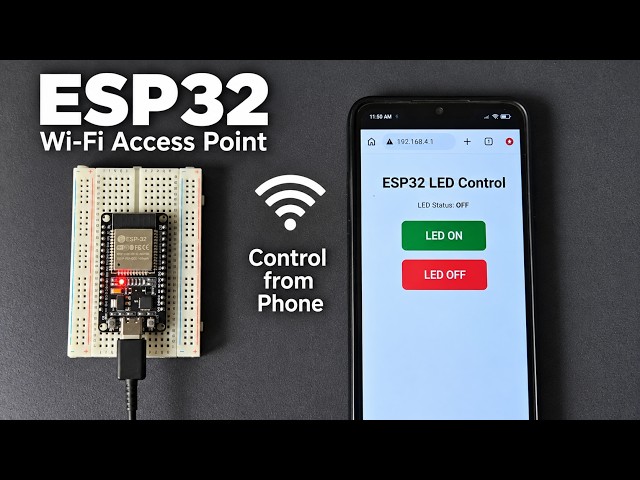 ESP32 Web Server LED Control | Wi-Fi Access Point Without Internet #ESP32 #ESP32Projects #iot