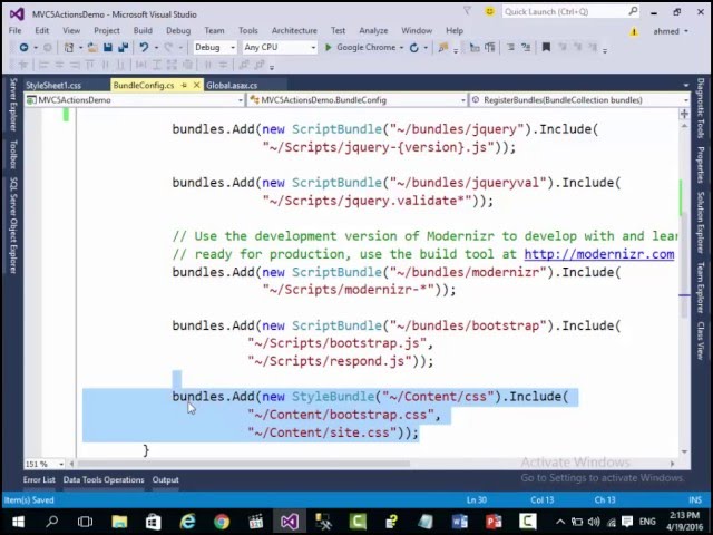 MVC Style and Script Bundle