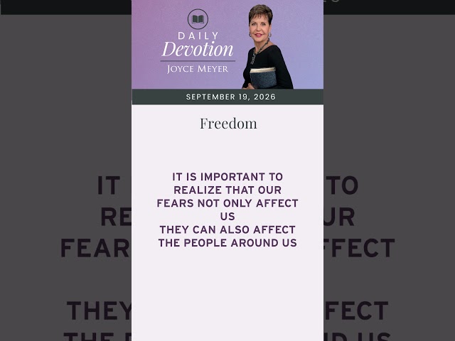 Freedom | Daily Devotion from Joyce Meyer