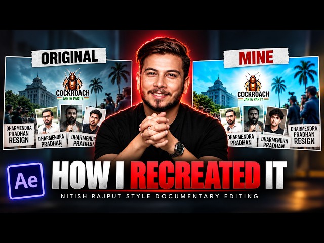 How I Recreated Nitish Rajput Style Documentary Editing 🔥 | After Effects