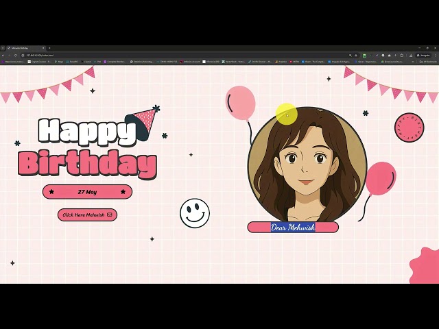 Create a Beautiful Happy Birthday Webpage – HTML, CSS & JS Tutorial (Beginner Friendly)