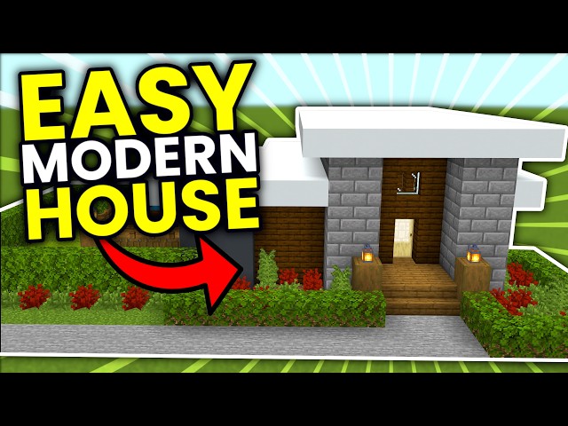 Easy Modern House For Minecraft (Tutorial)