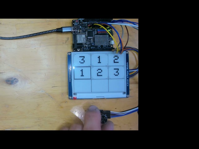 Arduino Mini Sudoku on an E-Ink Display