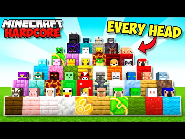 I Collected EVERY MOB HEAD In Minecraft Hardcore