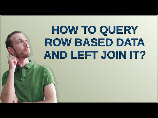 How to query row based data and left join it?