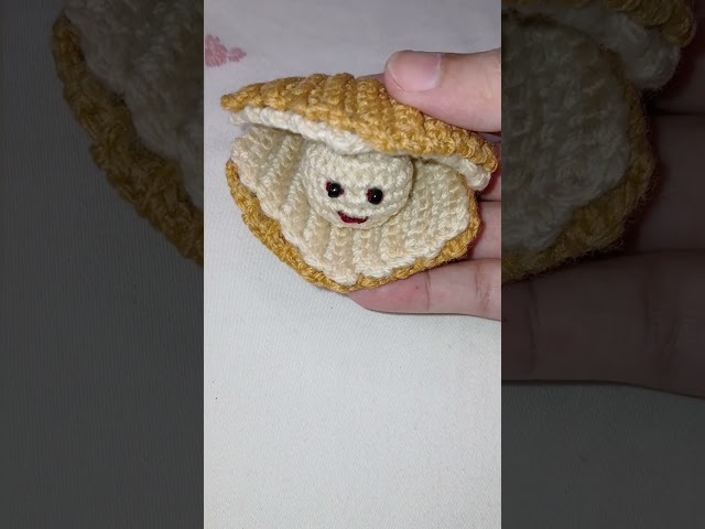 #Cute #Crochet #Shell #Keychain 🐚💕 #EasyDIY #Tutorial