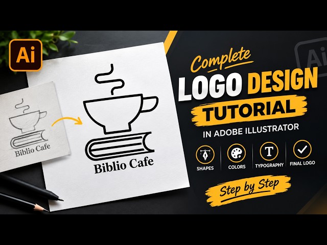 Illustrator Logo Design for Beginners | Step-by-Step Adobe Illustrator Tutorial