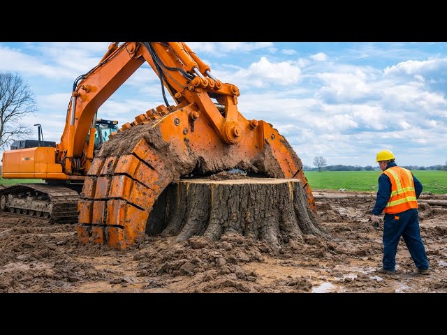 Inside Giant Tree Cutting Using Modern Logging Machinery (Full Process)