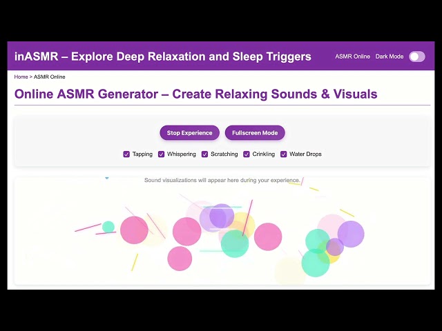 Create Your Own ASMR Experience Online – Free Sound Mixer at inASMR.com