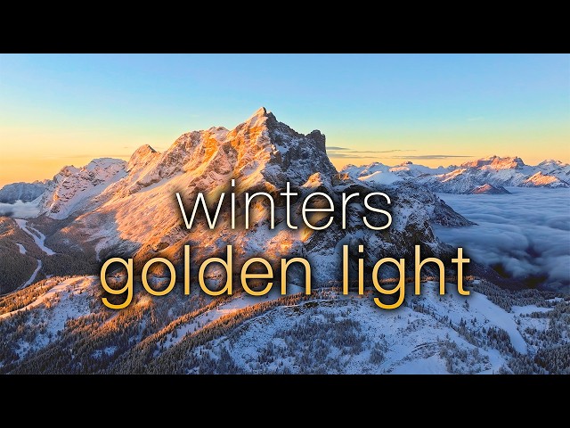 Winter’s Golden Light – 3.5HR Aerial Journey in 4K + Relaxing Music