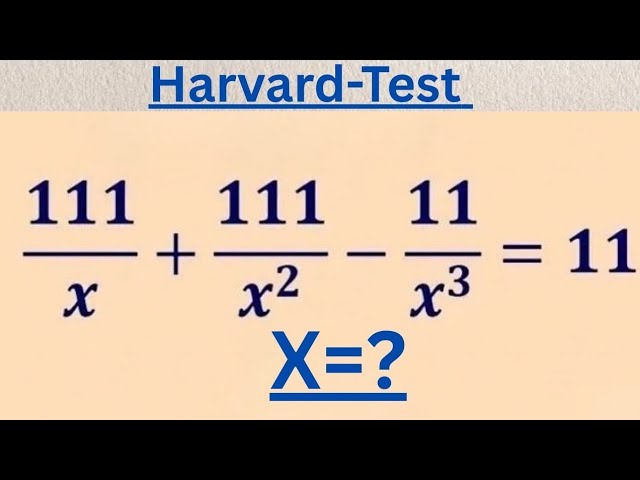 Solve for x in this nice Algebra equation | Math Olympiad Mathematics 