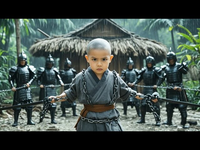 1,000 knife-wielding soldiers bully the monk, but the six-year-old monk is a Kung Fu master!