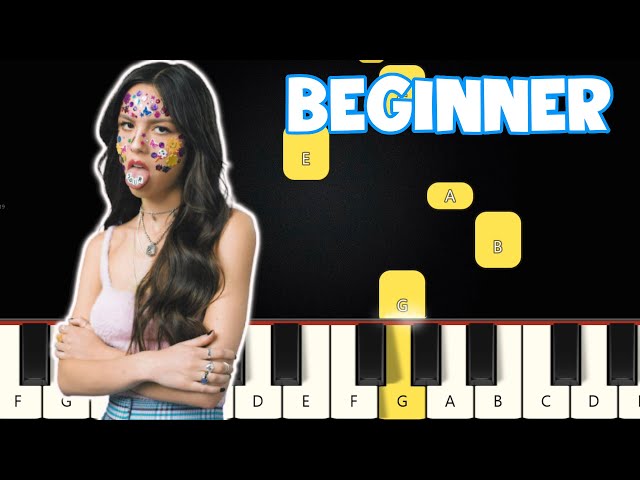 Olivia Rodrigo - Deja Vu | Beginner Piano Tutorial | Easy Piano
