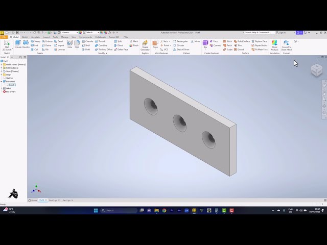 Autodesk Inventor Tutorial 2025 - Clamp Part 5