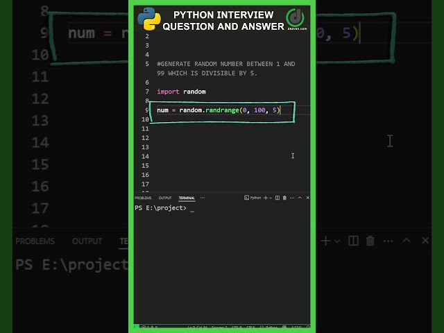 Python Interview Question #2 🐍 |  python random number | python interview topics #pythonforbeginners