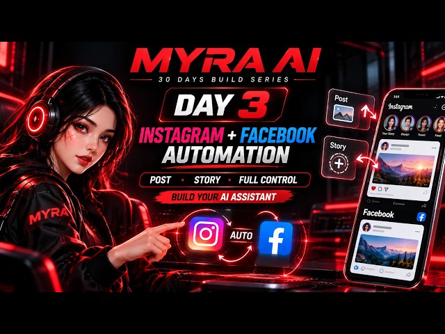 How to Build MYRA AI Assistant 🤖 | Instagram + Facebook Automation | Day 3