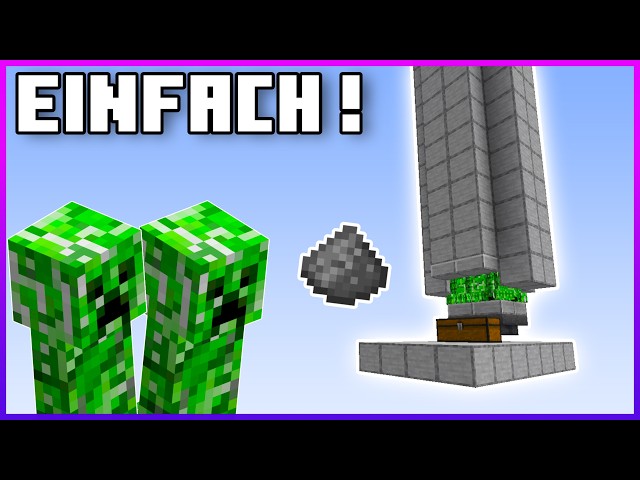 The EASIEST Creeper Farm [ 1.5 Stacks in 10 Minutes ] Java&Bedrock |