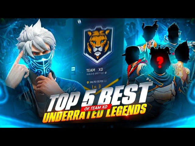 Top 5 Underrated Mobile 📲 Legends From TEAM XD 💀📈