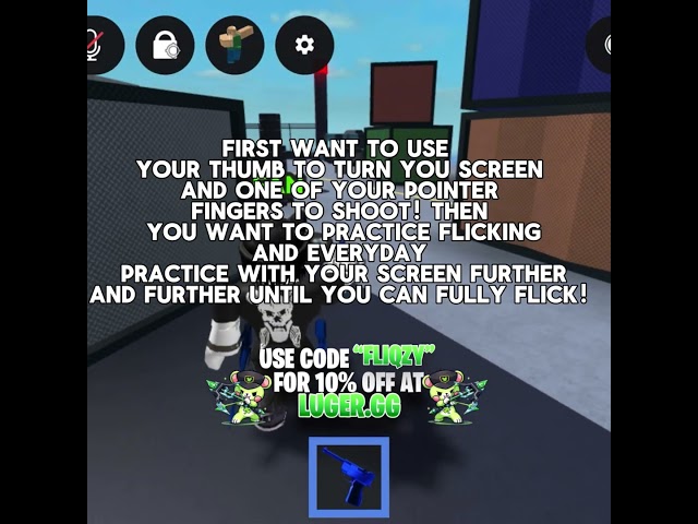 TUTORIAL ON HOW TO FLICK IN MM2! USE CODE “FLIQZY” TO GET 10% OFF AT LUGER.GG! ⭐️