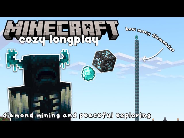 Diamond Mining and Peaceful Ancient City Exploring🪻 | Minecraft Longplay (no commentary ) 🌱